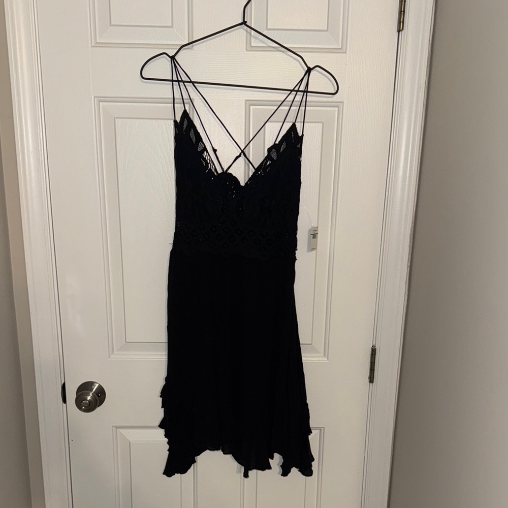 Free People Lace Top Dress (Black) - NEW WITH TAGS!